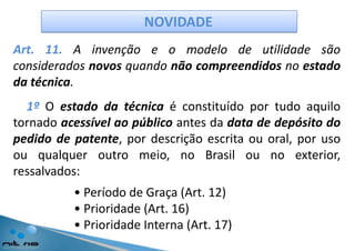  No caso de doisrequerentesefetivarempedidos de patentesdiferentespara a mesmainvenção, quemterádireito a ela?INVENTOR / TITULAR“Inventor/criador é a pessoa que teve a idéia inicial da invenção e/ou participou na sua execução e desenvolvimento. É o "mentor intelectual" da invenção, enquanto o TITULAR é o dono ou proprietário da invenção, isto é, aquele em nome do qual a patente é concedida. 	Nem sempre o titular de uma patente é o proprietário da invenção, isto é, aquele em nome do qual a patente é concedida.”● Legitimação do requerente● Nomeação do Inventor/Autor