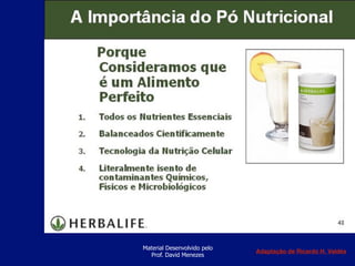 Material Desenvolvido pelo
Prof. David Menezes
Adaptação de Ricardo H. Valdés
 