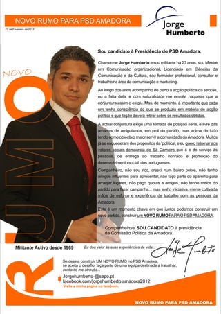 Apresentação de candidatura ao PSD Amadora_Sou candidato.