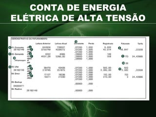 CONTA DE ENERGIA ELÉTRICA DE ALTA TENSÃO 