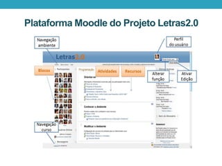 Plataforma Moodle do Projeto Letras2.0
 