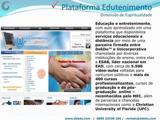  Plataforma ComercialDimensão de SustentabilidadeDekDu™ criará oportunidades únicas aos usuários, promovendo uma experiência de consumo e relação entre pessoas e empresas, disponibilizando sistema de e-commerce e meio de pagamentos integrado, além de geração de bônus por marketing de rede.www.dekdu.com   /  0800 33538 266 /  contato@dekdu.com 