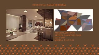 FORÇA 
Elaboração: IM Gafisa 
DIFERENCIAL: SALÃO DE FESTAS 
AFRESCO ABSTRATO 
ARTÍSTA: SAMSON FLEXOR 
DATA: 1951 
MEDIDA: 2,16 X 3,34  