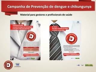 Material para gestores e profissionais de saúde 
Campanha de Prevenção de dengue e chikungunya 