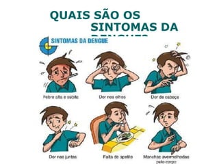 QUAIS SÃO OS
SINTOMAS DA
DENGUE?
 