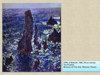 Cliffs at Belle-Ile. 1886. Oil on canvas.
The Pushkin
Museum of Fine Arts, Moscow, Russia.
 