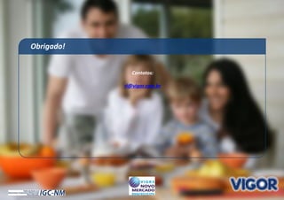 1010
Contatos:
ri@vigor.com.br
Obrigado!
 