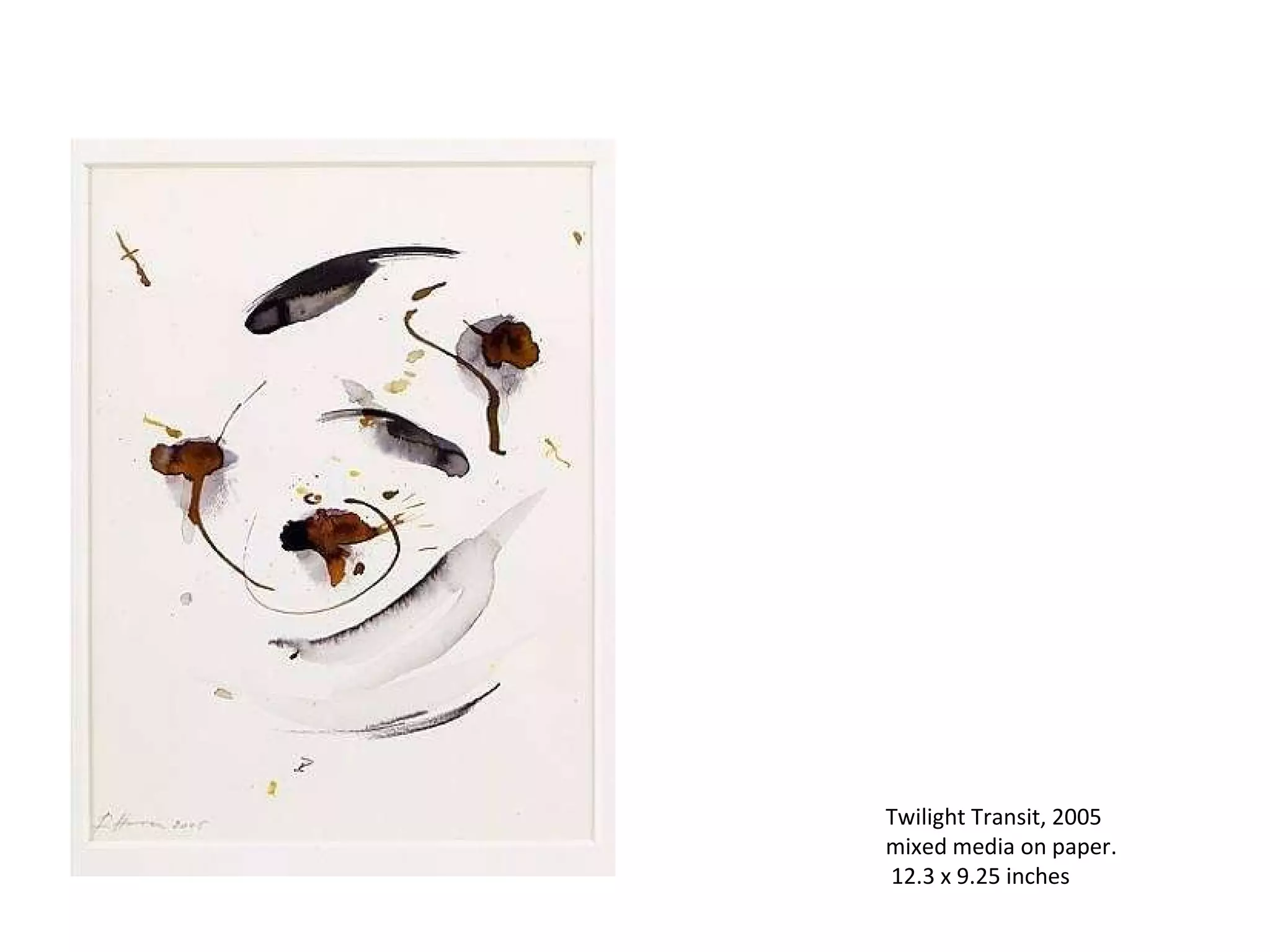 Twilight Transit, 2005 mixed media on paper. 12.3 x 9.25 inches 