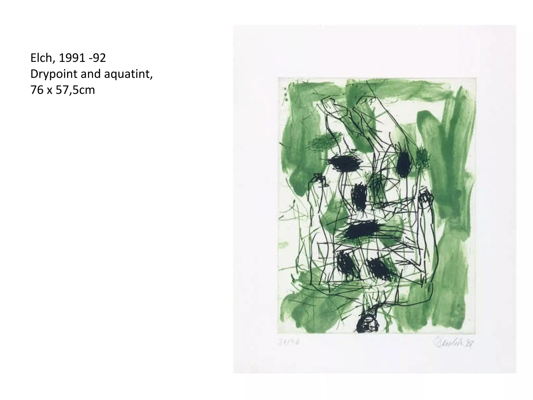 Elch, 1991 -92 Drypoint and aquatint,  76 x 57,5cm 