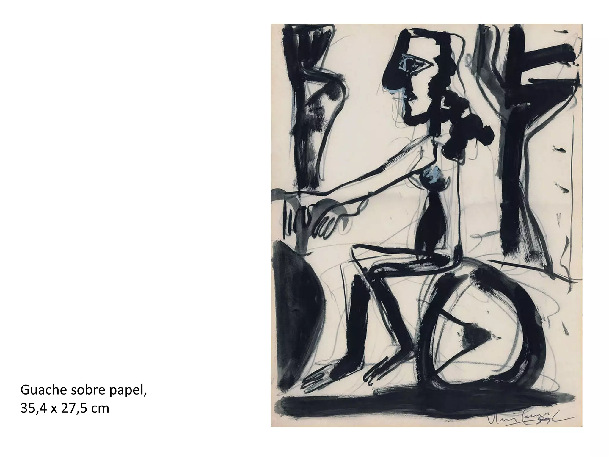 Guache sobre papel,  35,4 x 27,5 cm 