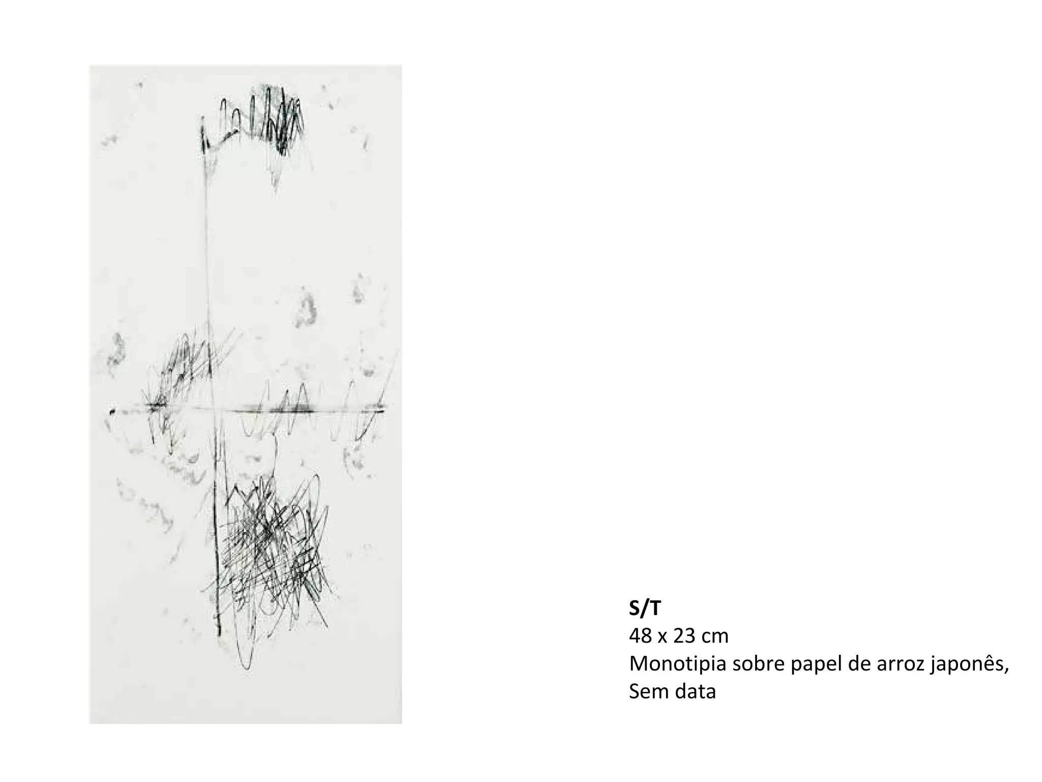 S/T 48 x 23 cm Monotipia sobre papel de arroz japonês, Sem data 