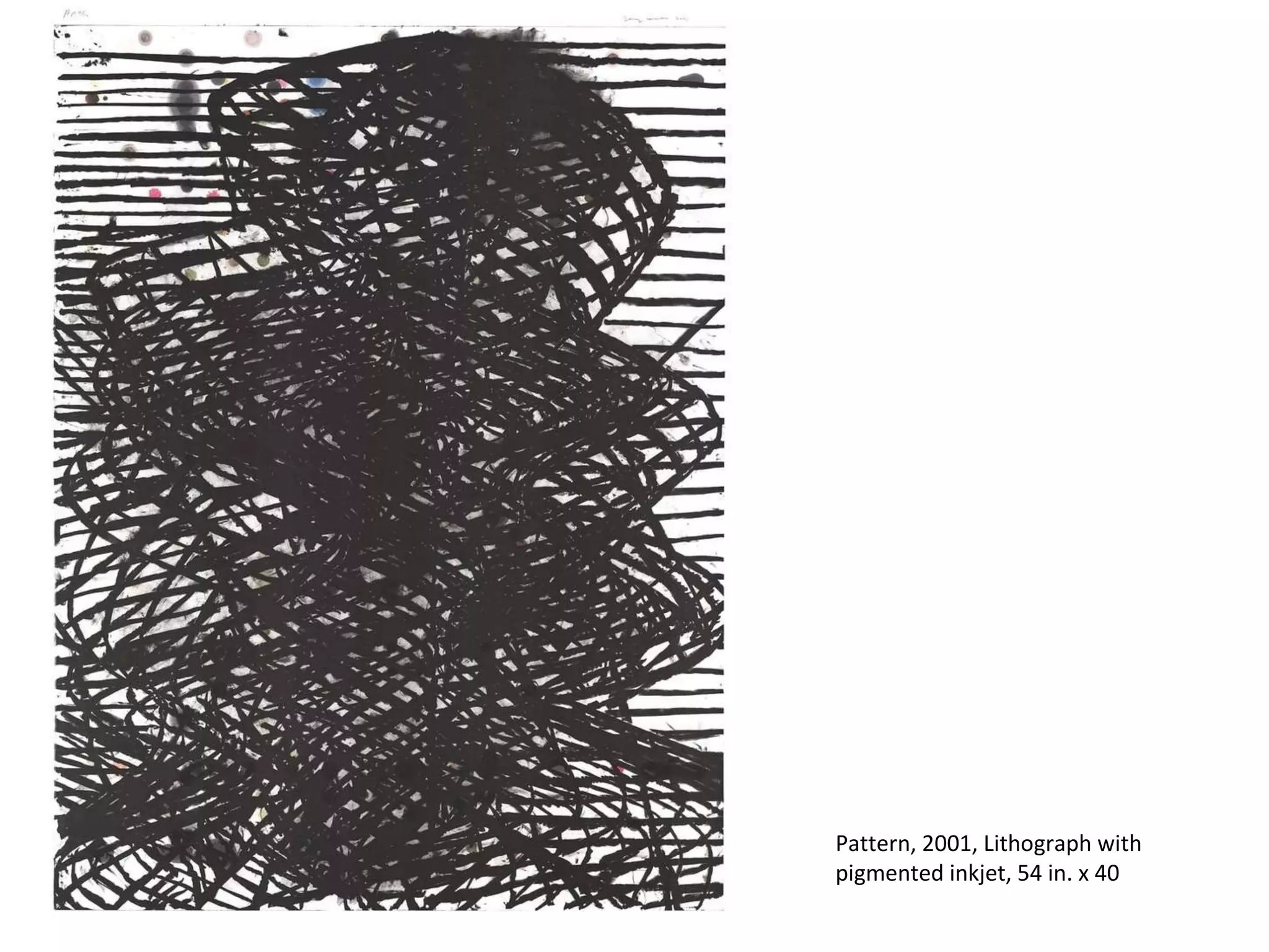 Pattern, 2001, Lithograph with pigmented inkjet, 54 in. x 40 