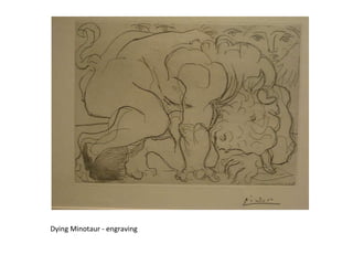 Dying Minotaur - engraving 