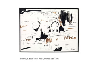 Untitled , C. 1960, Mixed media, Framed: 58 x 77cm. 