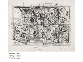 Untitled, 1960 etching on paper 7 h x 9 w inches 