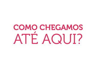 COMO CHEGAMOS
ATÉ AQUI?
 