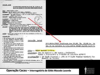 Operação Cacau – interrogatório de Gildo Macedo Lacerda
 