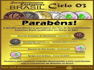 PINS DE RECONHECIMENTOS 