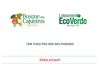 TEM TUDO PRA SER SEU PARAÍSO Saiba porque! 