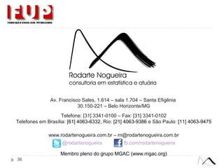 Av. Francisco Sales, 1.614 – sala 1.704 – Santa Efigênia
30.150-221 – Belo Horizonte/MG
Telefone: [31] 3341-0100 – Fax: [31] 3341-0102
Telefones em Brasília: [61] 4063-6332, Rio: [21] 4063-9386 e São Paulo: [11] 4063-9475
www.rodartenogueira.com.br – rn@rodartenogueira.com.br
@rodartenogueira fb.com/rodartenogueira
Membro pleno do grupo MGAC (www.mgac.org)
36
 