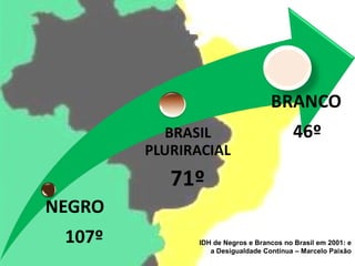 IDH de Negros e Brancos no Brasil em 2001: e
a Desigualdade Continua – Marcelo Paixão
 