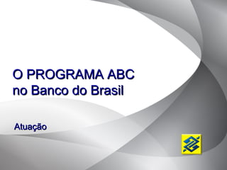 O PROGRAMA ABC
no Banco do Brasil

Atuação
 