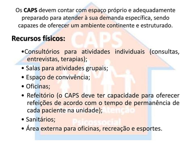 Apresentação do caps | PPTX | Mental Health | Diseases and Conditions