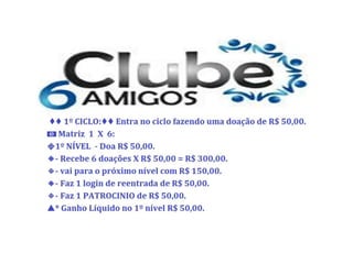 Apresentação do clube 6 amigos