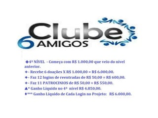 Apresentação do clube 6 amigos