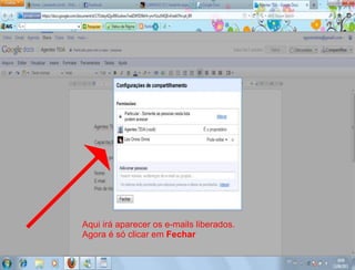 Aqui irá aparecer os e-mails liberados.
Agora é só clicar em Fechar
 