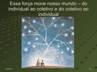 Essa força move nosso mundo – do individual ao coletivo e do coletivo ao individual 04/03/10 