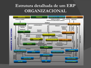 Estrutura detalhada de um ERP ORGANIZACIONAL 