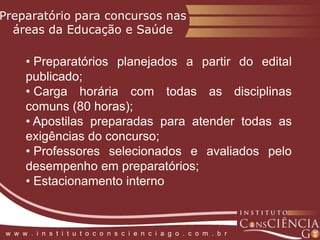 CertificadoSerá considerado aprovado o acadêmicoque cumprir as seguintes exigências:– Freqüência mínima de 75% da carga horária de cada disciplina;– Nota final igual ou superior a 7 (sete) em cada disciplinaw  w  w  .  i  n  s  t  i  t  u  t  o  c  o  n  s  c  i  e  n  c  i  a  g  o  .  c  o  m  .  b  r