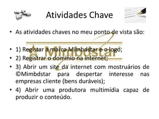 O que diferencia a companhia dos
             concorrentes?
• A diferença é o registro já conferido pelo US
  Copyright Office, o que dá a exclusividade pelo
  tempo estipulado em lei para a exploração da
  propriedade intelectual com exclusividade.
• Após o decurso do prazo (70 anos após a
  morte do autor) vira domínio público.
 