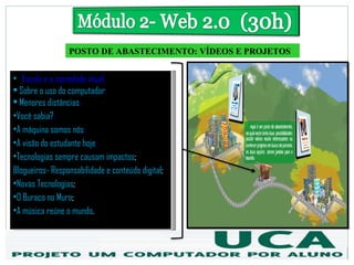 POSTO DE ABASTECIMENTO: VÍDEOS E PROJETOS


• Escola e a sociedade atual;
• Sobre o uso do computador;
• Menores distâncias;
•Você sabia?;
•A máquina somos nós;
•A visão do estudante hoje;
•Tecnologias sempre causam impactos;
Blogueiros- Responsabilidade e conteúdo digital;
•Novas Tecnologias;
•O Buraco no Muro;
•A música reúne o mundo.
 