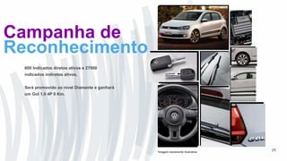 600 Indicados diretos ativos e 27000
indicados indiretos ativos.
Será promovido ao nível Diamante e ganhará
um Gol 1.0 4P 0 Km.
25
Campanha de
Reconhecimento
*Imagem meramente ilustrativa
 