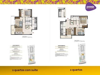2 quartos com suíte 2 quartos 
 
