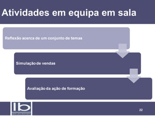Atividades em equipa em sala




                               22
 