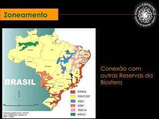 Zoneamento




             Conexão com
             outras Reservas da
             Biosfera
 