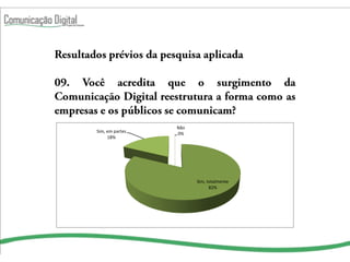 Não
Sim, em partes   0%
     18%




                       Sim, totalmente
                             82%
 