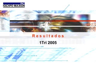 Resultados
  1Tri 2005




              Resultados | 1Tri 2005
 