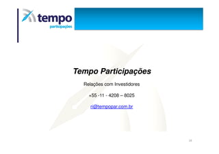 Apresentação dos Resultados 4T08