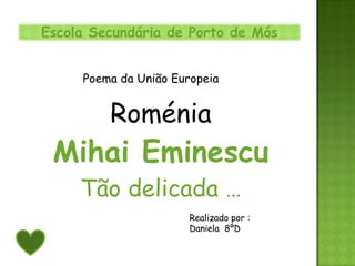 «SONHO ABORTADO»Pergunto-me apreensivo,Tão triste e só, já perdido:Por que deixei à derivaO barco da nossa vida?Tomo sempre o rumo torto,Confesso me envergonhado,E não atinjo um bom portoSeja qual for o lado.A juventude é fogosa,Não teme qualquer corridaE, sonhando ser ditosaLeva sonhos à partidaSe o sonho não tem raiz,Torna-se lenha queimadaE, na rescaldo infeliz,Traz decepções à chegada.