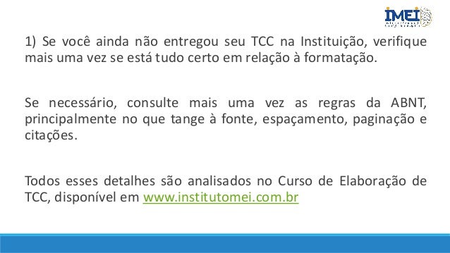 Apresentar tcc