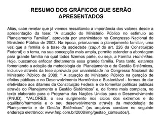 RESUMO DOS GRÁFICOS QUE SERÃO APRESENTADOS 