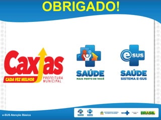 e-SUS Atenção Básica
OBRIGADO!
 