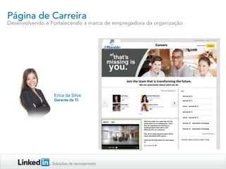 Companies Home | Sitel

Careers

10838 followers

Join the team that is transforming the future.
We are passionate about what we do.
Jobs

Erica da Silva

Ariel Hsiao
Gerente de TI

Emily Meinhardt
Account Executive

Todd Logan
VP of Finance

Hillary Carroll
Manager of Operations

Gerente de TI

Gerente de TI
Gerente de TI
Senior Gerente de TI
Gerente de TI
Senior Gerente de TI

ABOUT

Sitel

Watch the video for a peek into the fastpaced world at our headquarters. Every
day, our employees are working on
exciting projects that make a real
difference for our customers.

Director of Information Technology
Director of Information Technology

Plus, we’re really excited to show off our
newly remodeled office space!
Check out the links below for more about
us:
Our Career Site ►

Soluções de recrutamento

Amazon

 