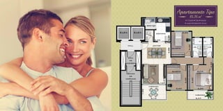 Apartamento Tipo
85,36 m2

• 3 Quartos • Suíte • Varanda
• Lavabo • Acabamento de luxo

 