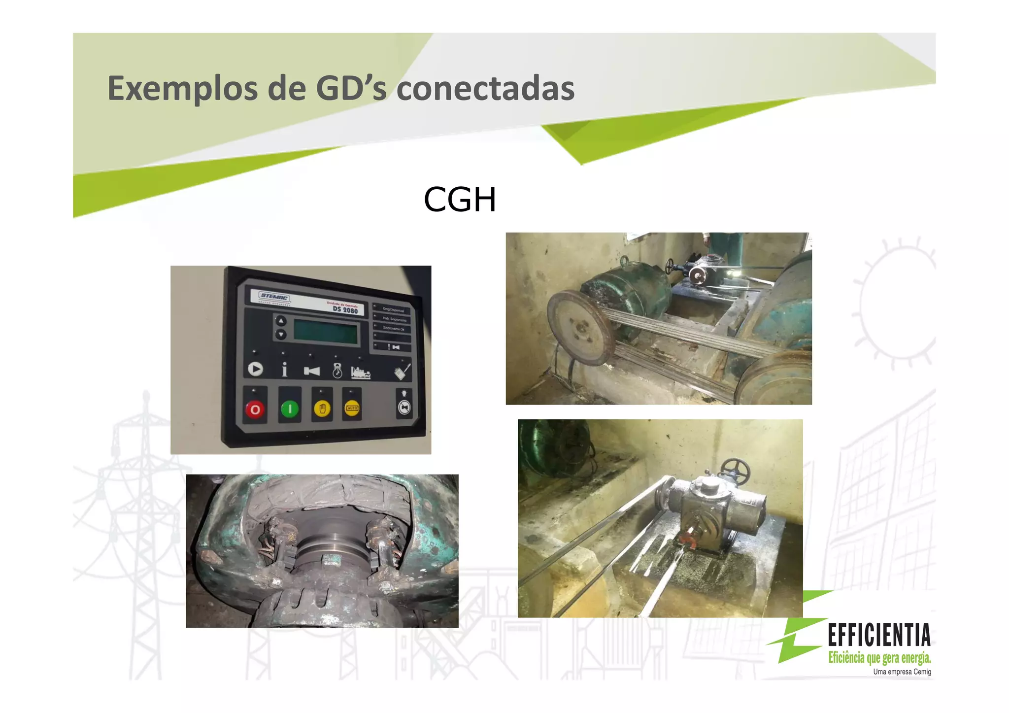 Exemplos de GD’s conectadas
CGH
 