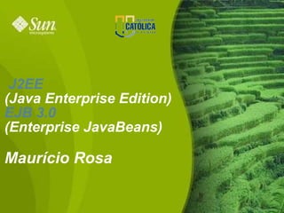 J2EE
(Java Enterprise Edition)
EJB 3.0
(Enterprise JavaBeans)

Maurício Rosa

                            1
 